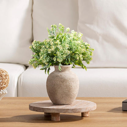 Ceramic Flower Vase Home Decor - Small Farmhouse Table Vases Rustic Vintage Living Room Kitchen Bedroom Decorations for House Book Shelf Office Coffee Desk Dining Fireplace (6" Retro)