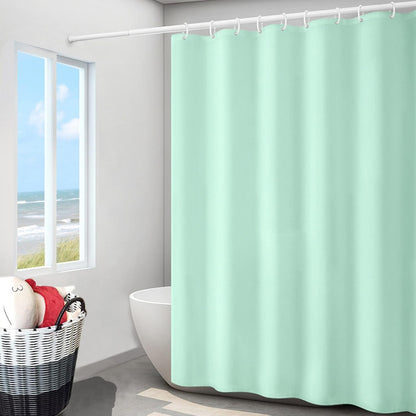 Fabric Shower Curtain Liner, Waterproof Hotel Quality, Bathroom Curtains Rust Resistant Grommets, 72 x 72 Machine Washable (Black)