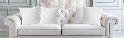 QUBA LINEN 18 x 18 Throw Pillow Insert - Pack of 2 White, Down Alternative Pillow Inserts for Decorative Pillow Covers, Throw Pillows for Bed, Couch Pillows for Living Room (Pack of 2)