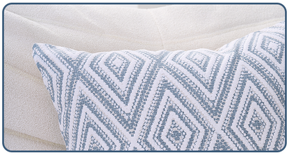 HPUK Decorative Throw Pillow Covers Set of 4 Square Couch Pillows Linen Cushion Cover for Couch Sofa Living Room, 18"x18" inches, Blue