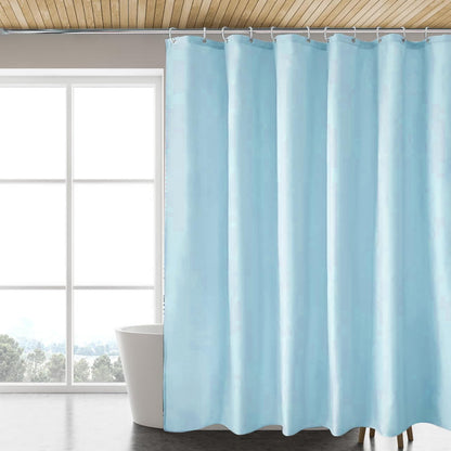 Fabric Shower Curtain Liner, Waterproof Hotel Quality, Bathroom Curtains Rust Resistant Grommets, 72 x 72 Machine Washable (Black)