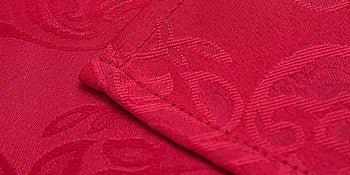 Rectangle Table Cloth Linen Farmhouse Stainproof Waterproof Washable Polyester Oblong Rectangular Fabric Table Cover for Kitchen Dining Dinner (Red, 52 X 70 Inch)