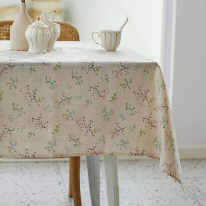 Pastoral Round Tablecloth - 60 Inch Dia. Table Cloth - Washable Table Cover with Dust-Proof Wrinkle Resistant for Restaurant, Picnic, Indoor and Outdoor Dining, Floral (Dark Blue)